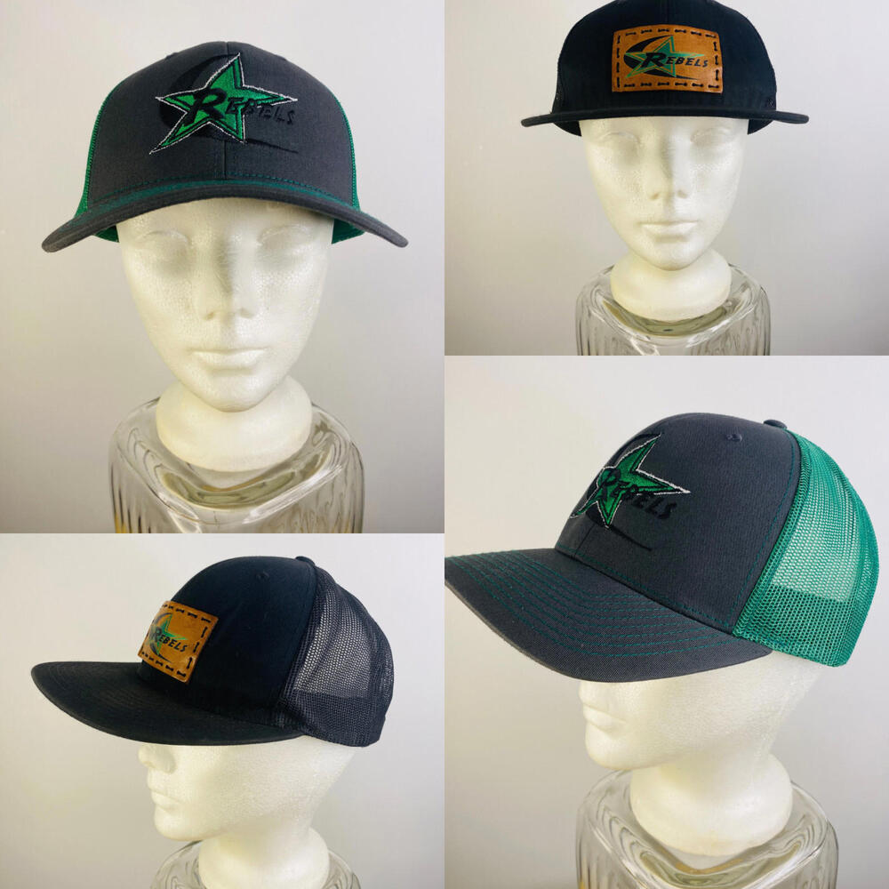Lot 2 Louisiana Rebels Competitive Cheerleading Hats Green Cheernastics NCA